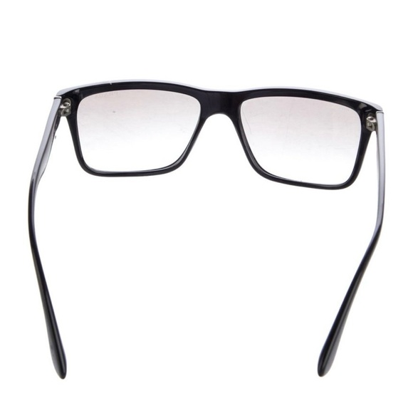 Prada SPR19S Black Square Sunglasses Rimless Gradient Lenses with Case - Picture 3 of 6